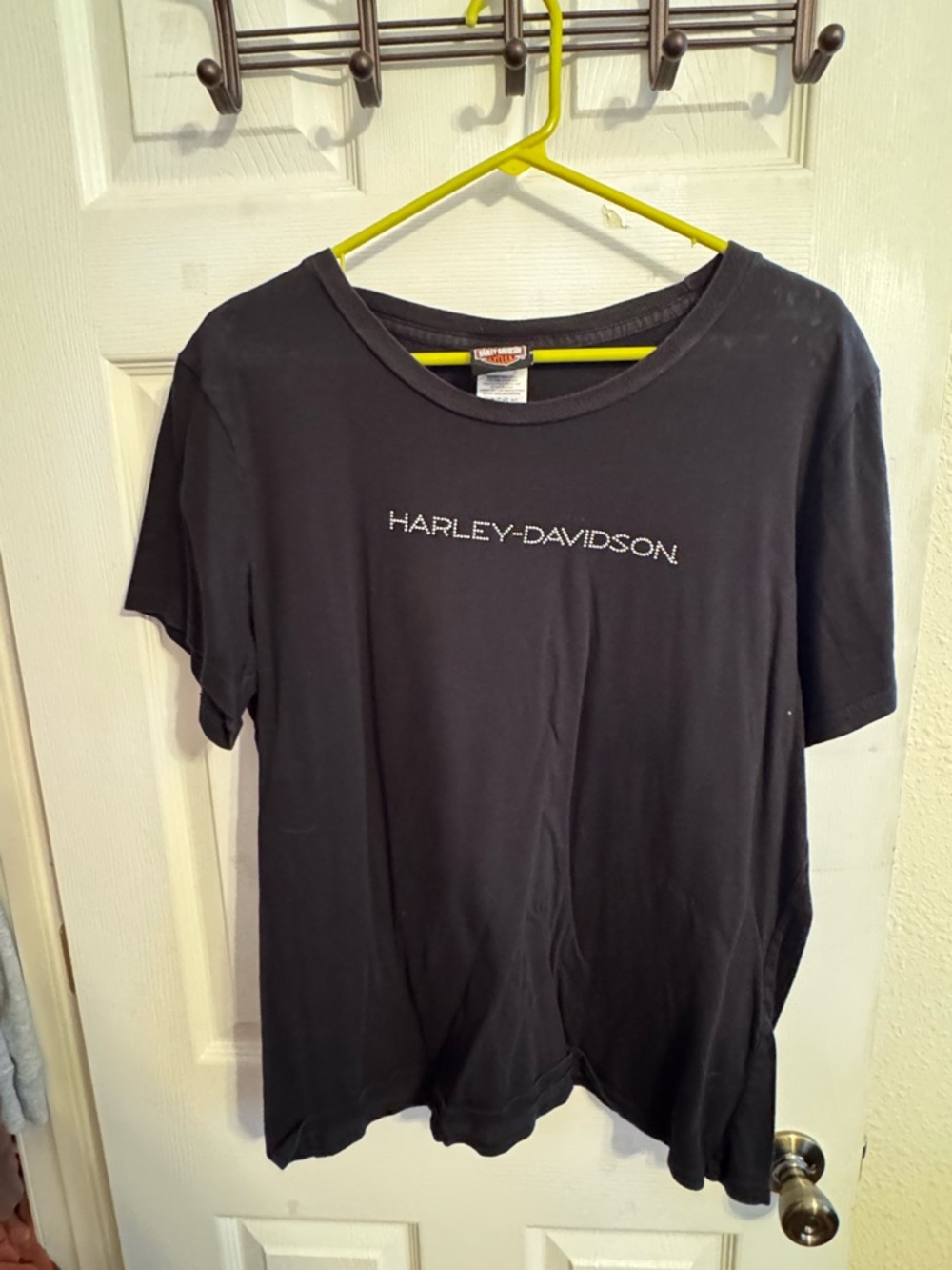 Harley-Davidson Black Tee with Rhinestone Logo